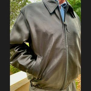 Tommy Hilfiger Men's XL Black Soft Leather Jacket